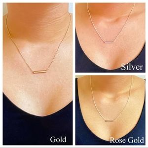 Different Length Bar Necklaces (Set of 3)
